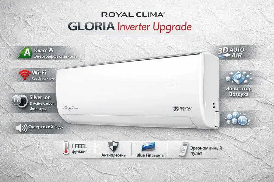 Кондиционер Royal Clima Gloria Inverter Upgrade